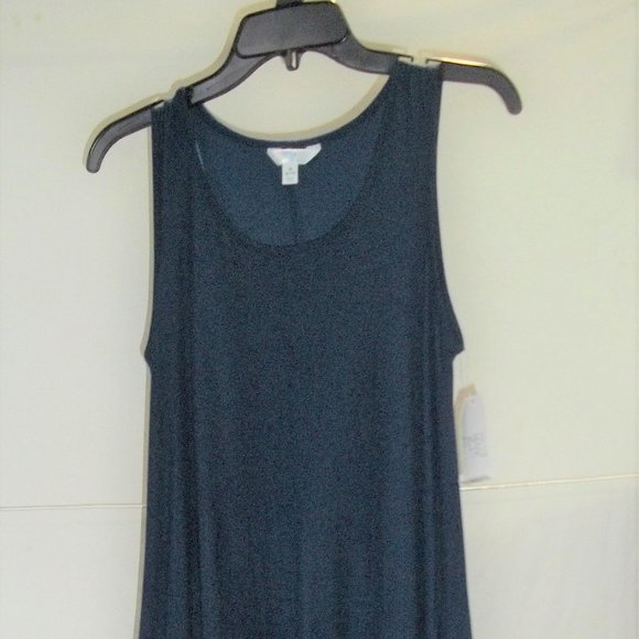NEW ladies size M 8-10 Navy Blue sleeveless swing dress by Time and Tru NWT - Picture 1 of 5